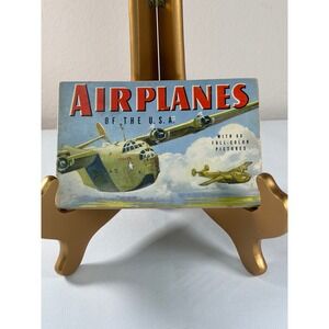 1943 Airplanes of the U.S.A. Whitman WWII Booklet – B-17 B-24 Mars